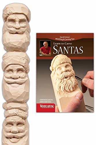 Santas Study Stick Kit (Learn to Carve Faces with Harold Enlow): Learn to Carve Santas Booklet & Santa Study Stick (Fox Chapel Publishing) Design Originals