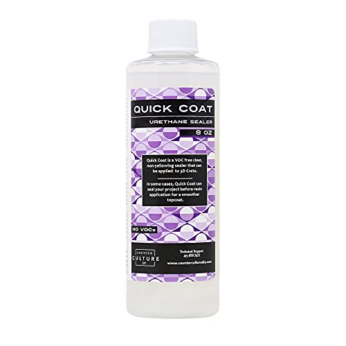 Counter Culture DIY Clear Quick Coat Sealer for Resin Art, 8 oz Bottle, Epoxy Supplies for Coating & Casting, Tumblers, Keychains, Jewelry, No VOC - WoodArtSupply