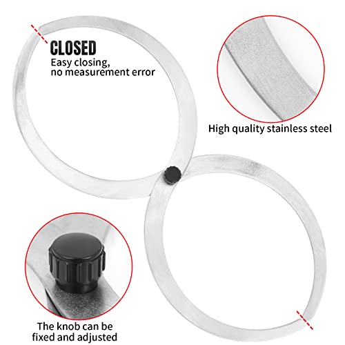 2 Pieces Double Ended Bowl Caliper Wood Turners Calipers Woodturning Calipers for Measuring Thickness Diameter, 6 to 7.9 inches Lothee