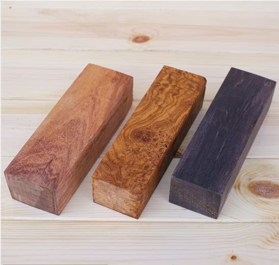 Ebony Lumber, Black Ebony Wood Lumber Blank DIY Material Black Wood Woodworking Tool Wood Timber Handle Plate for DIY Music Instruments Tools
