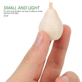 Didiseaon Tiny Things 30pcs Mini Wooden Pear Unfinished Wood Peg Dolls for Crafts Unfinished Wooden Pear Figures for Desk Bookshelves Decoration DIY Didiseaon
