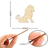 Lion Wood Craft Unfinished Wooden Cutout Art DIY Wood Signs Inspirational Wall Plaque Farmhouse Wood Hanging Wall Art Decor for Home Front Door Arupkeer