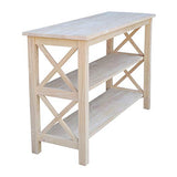 International Concepts Hampton Console or Sofa Table Unfinished IC International Concepts