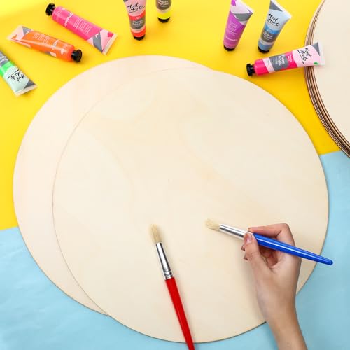 Suzile 20 Pcs 16 Inch Round Wood Circles for Crafts Unfinished Wood Rounds Blank Wood Signs Wood Cutouts Wood Discs for Crafts, Door Hanger, Door Suzile