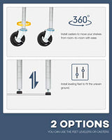 BestOffice 18x48x72 Wire Shelving with Commercial Wheels 6-Shelf Adjustable Heavy Duty Storage Shelves Metal Shelves Storage Unit Shelf,6000 LBS BestOffice