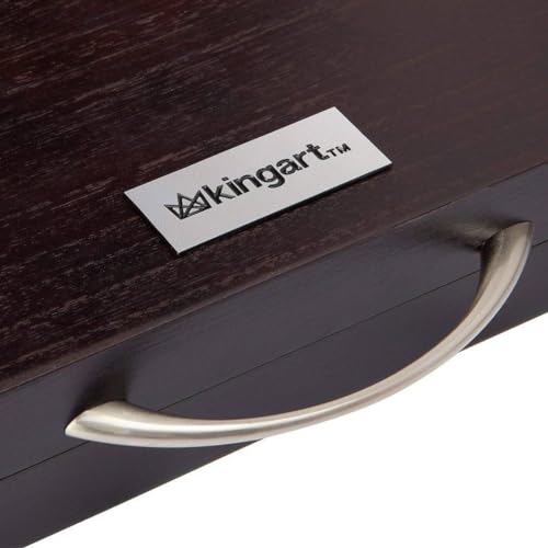 KINGART Mixed Media Art Set, Wood Case, Watercolor Cakes, Oil Pastels, Colored Pencils, Paint Brushes, Sanding Block, Eraser, Sharpener, Sketching, KINGART