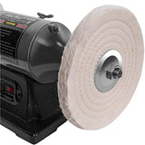 VEVOR Bench Buffer Polisher, 8 inch Buffing Machine 370W Motor with 3600 RPM, Heavy Duty Benchtop Lathe Polishing Machine for Jewelry, Wood, Silver, VEVOR