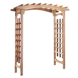 All Things Cedar PA96 6-ft Cedar Garden Pagoda Arbor, Wedding Arch for Ceremony, Wood Trellis for Plant Climbing, Holiday Decor Pergola for Garden All Things Cedar