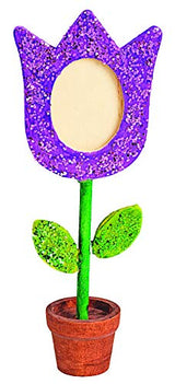 Colorations Wooden Flower Pot Picture Frames, Great Craft Project for Kids, Create a Keepsake, 12 Frames, Ideal Mothers Day or Fathers Day Gift, Colorations