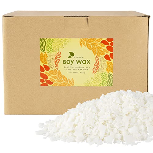 Natural Soy Wax for Candle Making 10 lb Bag Soy Wax Flakes,DIY Candle - WoodArtSupply