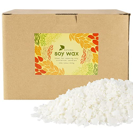 Natural Soy Wax for Candle Making 10 lb Bag Soy Wax Flakes,DIY Candle Wfmolcand