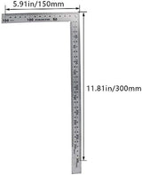 Utoolmart Right Angle Ruler, Framing Square Ruler, 150 x 300mm Stainless Steel, L Shape Ruler, Framing Ruler, Try Square Ruler Tools for Carpenter Utoolmart