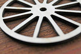 Vintage Cut Wagon Wheel Unfinished Wood Laser Cut Out Cutout Shape Crafts Sign DIY Ready to Paint or Stain Texan Wood Crafts