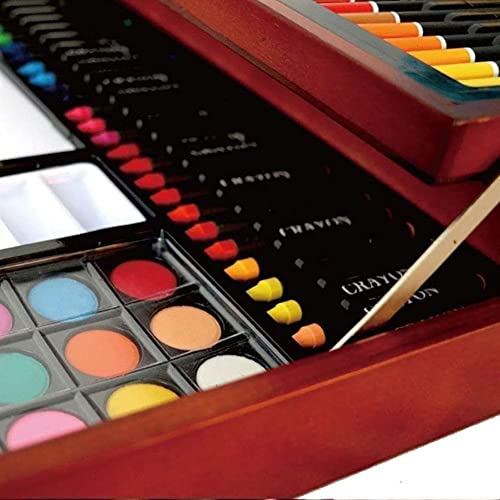 RMENST Art Supplies, 174 Pieces Deluxe Wooden Art Set, Portable Art Case Painting Kit, Colored Pencils, Watercolor Paint, Creative Gift - WoodArtSupply