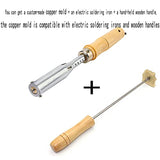 Custom Electric Branding Iron for Wood & Cake Logos - Arokimi Heat Stamp with Brass Head and Wood Handle Arokimi