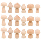 SEWACC 18 Pcs Wooden Mushrooms Unfinished Wood Mushroom Various Sizes Smooth Mushroom Decor Mini Mushrooms for Arts and Crafts Projects Decoration SEWACC
