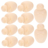 SEWACC 10pcs DIY Puppet Miniature Dolls Childrens Toys Miniature Toys DIY Dolls Pegs Wooden Peg Dolls Wood Peg Doll Bodies Unfinished Wood Toys SEWACC