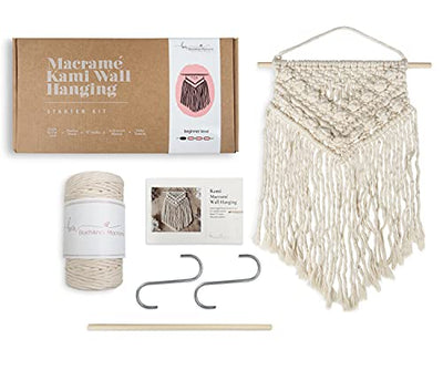 Bochiknot Macrame Kit for Adult Beginners - Art & Craft Macrame DIY Kit for Adults & Kids - Boho Macrame Home Wall Hanging Décor