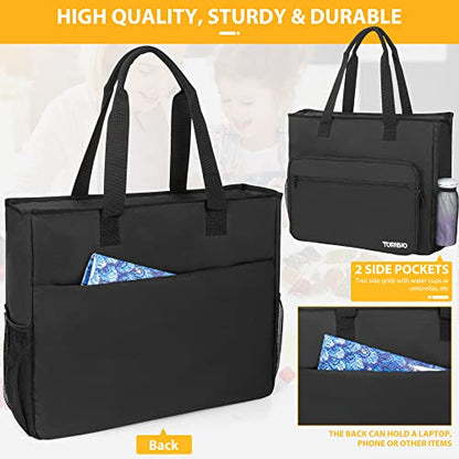TORIBIO Diamond Painting Storage Bag, Carrying Bag for Diamond Painting Tools, Protective Case for A3 Light Pad and Diamond Painting Light Box and Accessories, 19.3"x16.5"x6", Black