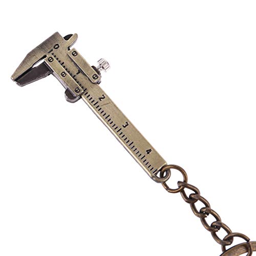 Portable Mini Vernier Caliper Measure Tools for Key Chain Zinc Alloy Calipers Gauge Slide Ruler for Key Woodworking Mini Vernier Caliper Yuly