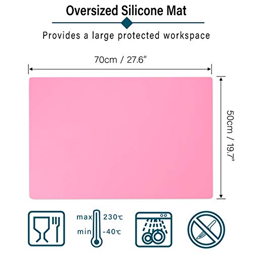 3PCS Silicone Sheet for Crafts, Gartful Multipurpose Silicone Mat for Arts,  Nail, Resin Jewelry Casting Molds, Table Cover