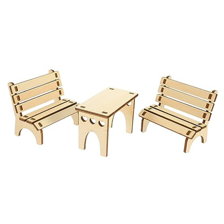 Beavorty 1 Set Rat cage Accessories Wooden Table DIY Wood Hamster Toy Supplies Log Bench Accessories Guinea Pig DIY Hamster Bench Toy DIY Wooden Toy Beavorty