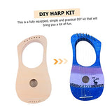 SUPVOX 1 Set DIY Wooden Piano Kids Mini Kids Musical Instruments Kids Educational Handwork Painting Lyre Harp Mahogany Lyre Harp Lyre Harp 19 Strings SUPVOX