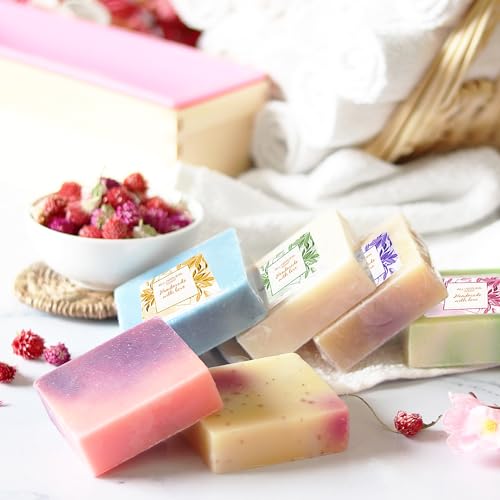 CraftZee Soap Making Kit - Soap Making Supplies with Soap Cutter, Silicone Mold with Wooden Box, Wavy and Straight Scraper, Personalized Labels and