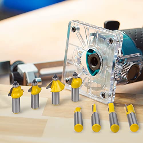 Router Bits Set 1/2 Inch Shank - BAIDETS 12 Pieces 1/2" Tungsten Carbide Router Bits, Woodwork Tools BAIDETS