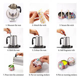 SAEUYVB Candle Making Kit, Full Set - Soy Wax, Candle Wick, Stirring Spoon, 4.4 oz Candle Jar & More - DIY Starter Scented Candles Making Kit SAEUYVB