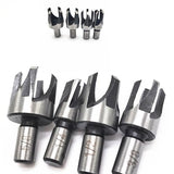 8Pcs Wood Plug Cutter Drill Bit Set, High Carbon Steel Titanium Coated Woodworking Chamfer Drill Bits Straight and Tapered Taper 6mm/ 10mm/ 13mm/ Hozzwhoo