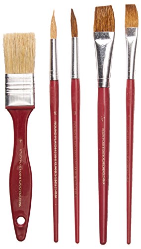 Plaid Decorative Paint Brush Set, 44209 (5-Piece), Large
