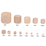 VILLCASE 12 Pcs Wood Blank Dice Unfinished Blocks DIY Wood Kids Block Toys Wood Block Blank Cubes Unfinished Wood Cubes Kids Toys Building Blocks for VILLCASE