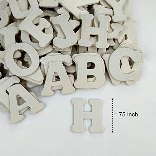 Kang&Chang Wooden Letters,Wooden Alphabet Letters,Unfinished Wood Letters for Crafts,DIY,Decoration,1.75 Inch,114 pcs Kang&Chang