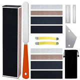 16PCs Guitar Diy Tools Fret File Crowning, Fret Rocker, Fret End Dressing File, Fret Wrap, Fret Leveling Beam, Fret Polishing Kit, Fingerboard Ahathyw