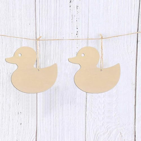 20pcs Wooden Duck Cutouts DIY Crafts Embellishments Duck Shape Unfinished Wood Gift Tags Ornaments for Wedding Birthday Baby Shower Christmas JANOU