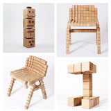 Wooden Blocks for Crafts, Unfinished Wood Cubes, 1.5 Inch Natural Wooden Blocks, Pack of 15 Wood Square Blocks, Wooden Cubes for Arts and Crafts and SIWUCHYE