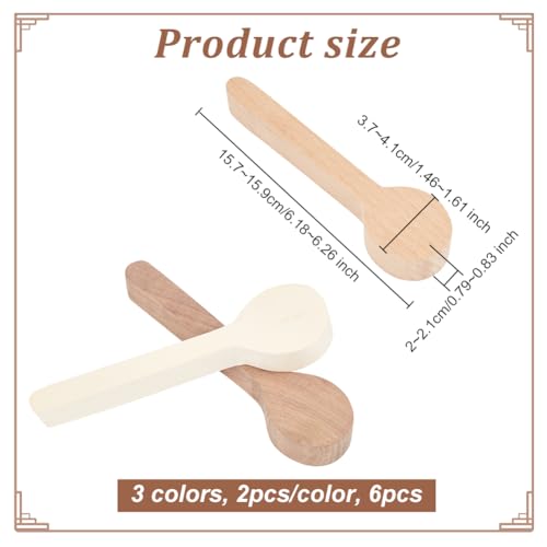 OLYCRAFT 6pcs Wood Carving Spoon Blank Spoon Carving Kit Unfinished Wood Blocks Walnut Wood Blank Spoon Wooden Carving Blocks for Whittler Beginners