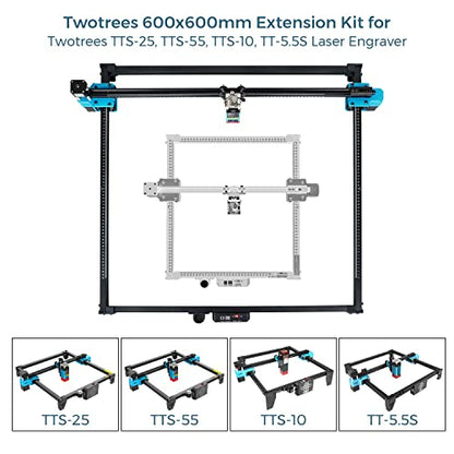 Twotrees Laser Engraver Y-axis Extension Kit, Quick Assembly Laser Engraver Carving Area Expansion Kit with Full Accessories for TTS-25/TTS-55, - WoodArtSupply