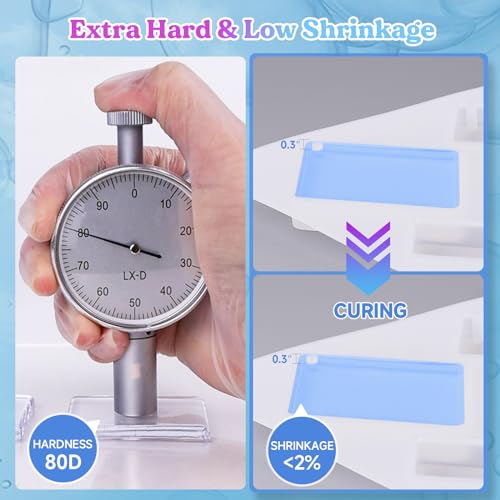 LET'S RESIN UV Resin,200g High Viscosity Crystal Clear Thick UV Resin Kit, Quick-Curing&Low Shrinkage Ultraviolet Epoxy Resin for Crafts, Doming, LET'S RESIN