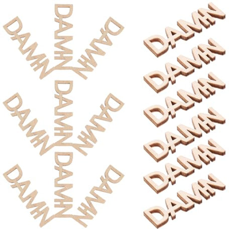 VOSAREA 200pcs Tag Wood Letters Cutouts DIY Letters Cutouts Wood Crafts Letters Bulk Funny Wood Gift Decorative Letters Unfinished Words Cutouts VOSAREA