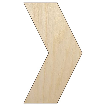 Chevron Arrow Solid Unfinished Wood Shape Piece Cutout for DIY Craft Projects - 1/8 Inch Thick - 6.25 Inch Size - WoodArtSupply