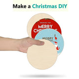 HILELIFE Wood Rounds for Crafts 6 Inch - 12 Pack Wood Round, Unfinished Wood Circles for Crafts, Round Wooden Discs, Circle Wood Sign Blank HILELIFE