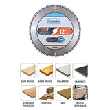 Luckyway 12 Inch Miter Saw Blade 100T with 1 Inch Arbor TCT Circular Saw Blade for Cutting Wood Luckyway