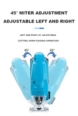 Cordless Jig Saw for Makita 18V Battery(Not Included), Variable Speed Electric JigSaws with Wood Cutter Blades and LED Light，Scale Ruler Heimerdinger