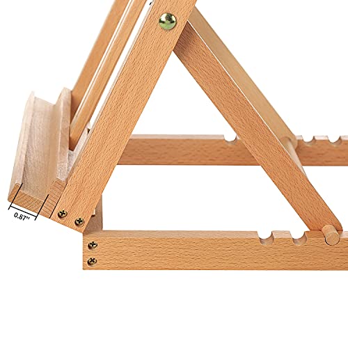 MEEDEN Heavy-Duty Tabletop Studio H-Frame Wooden Easel- Solid Beech Wood Adjustable Artists Desktop Wood Easel Table for Artist, Beginners & Teens-