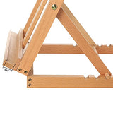 MEEDEN Heavy-Duty Tabletop Studio H-Frame Wooden Easel- Solid Beech Wood Adjustable Artists Desktop Wood Easel Table for Artist, Beginners & Teens- MEEDEN
