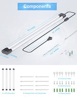 Ensenior 4 Pack Linkable LED Utility Shop Light, 4 FT, 4400 High Lumens, 36W Equivalent 280W, 5000K Daylight, 48 Inch Shop Light for Garage, Surface Ensenior