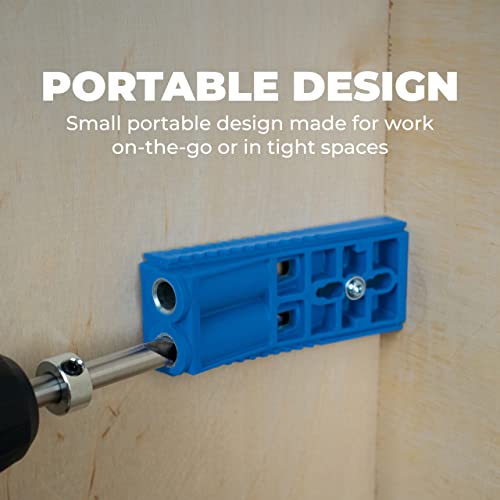 Kreg R3 Jr. Pocket-Hole Jig System - Portable Kreg Pocket-Hole Jig - Easy Clamping & Adjusting - Includes Positioning Sliders - For Materials 1/2" to KREG