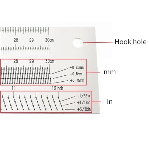 Fafeicy Ultra Precision Marking Ruler, Marking Tool Woodworking Scribing Ruler Woodworking Marking Line Ruler Gauging Tool Engraving Horizontal Lines - WoodArtSupply